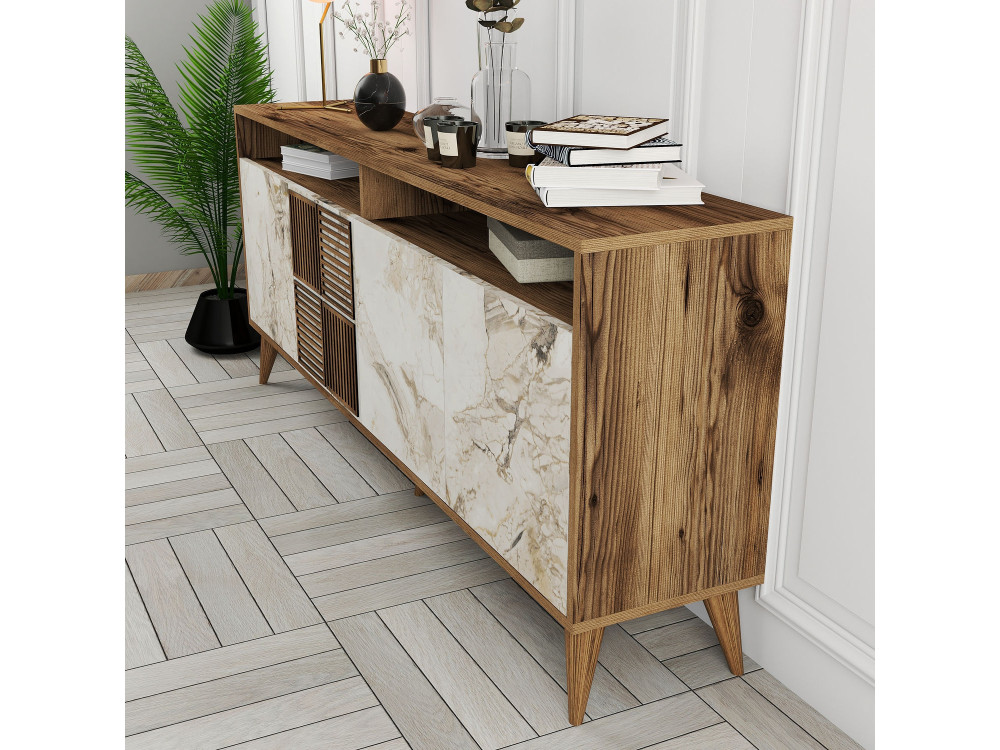 Houten console "Milan" 180 x 35 x 78 cm - Notelaar
