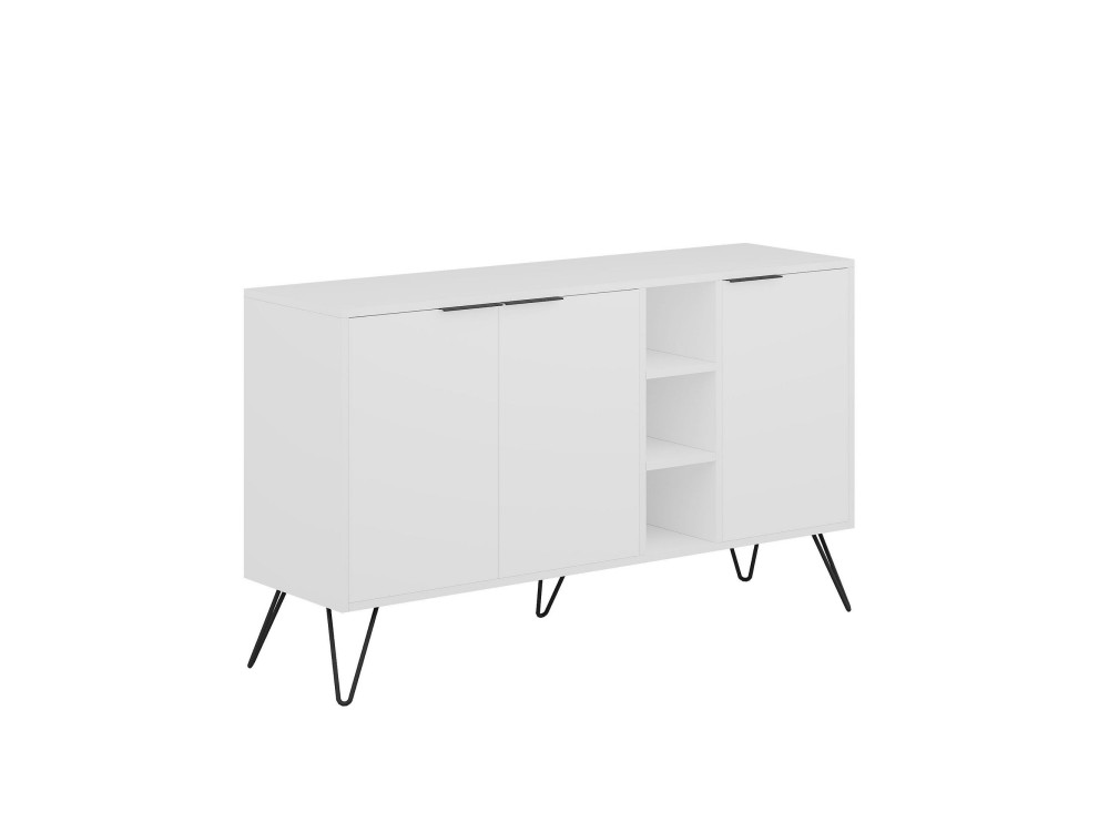 Houten dressoir "Clara" - 142 x 35 x 83 cm - Wit