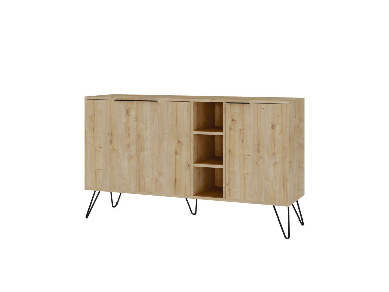 Houten dressoir "Clara" - 142 x 36 x 83 cm - Beige