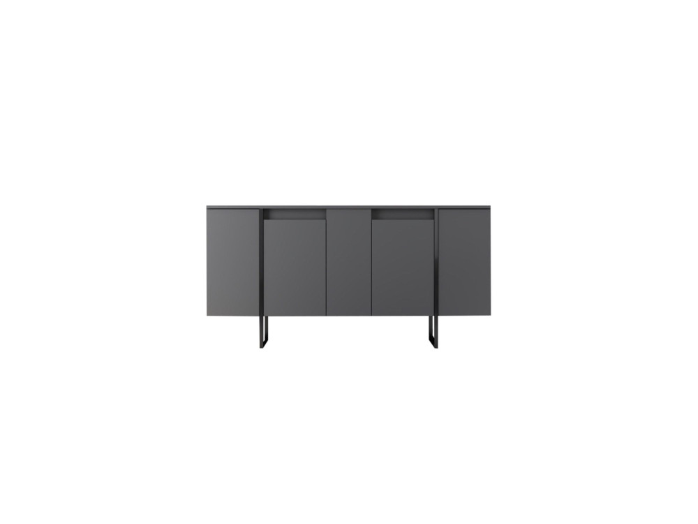 Houten dressoir "Luxe" - 160 x 35 x 80 cm - Antracietgrijs