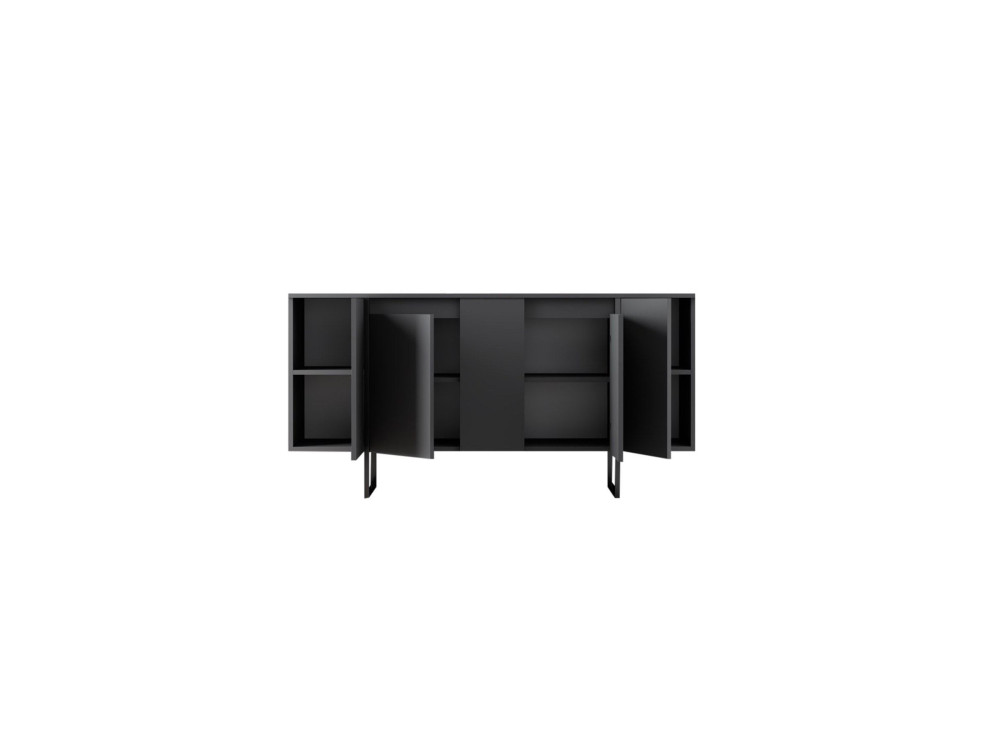 Houten dressoir "Luxe" - 160 x 35 x 80 cm - Antracietgrijs