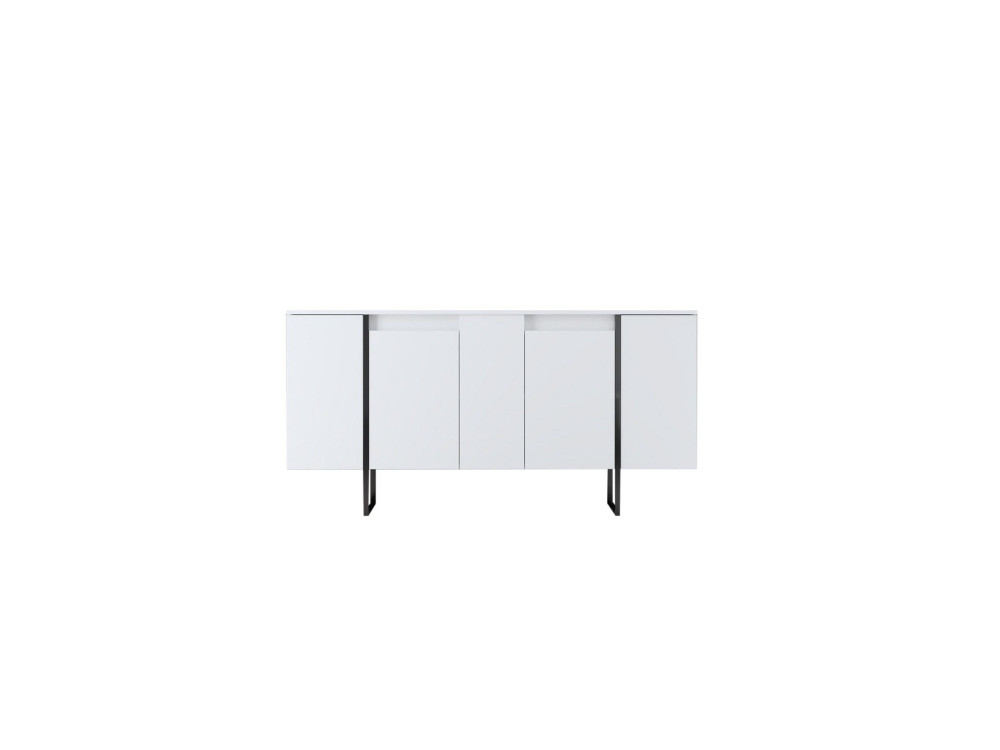 Luxe" houten buffetkast - 160 x 35 x 80 cm - Wit