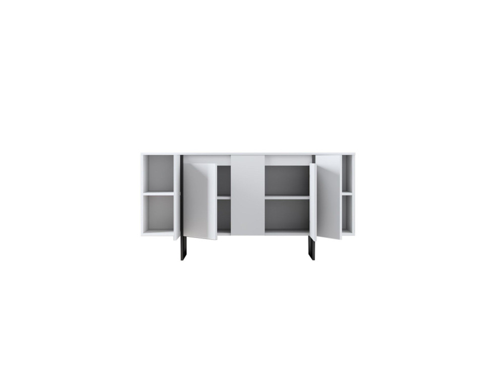 Luxe" houten buffetkast - 160 x 35 x 80 cm - Wit