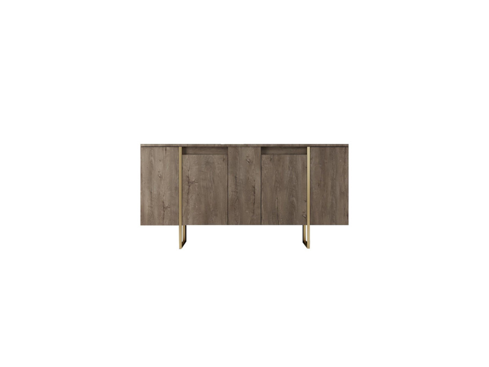 Luxe" houten buffetkast - 160 x 35 x 80 cm - Bruin