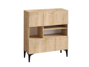 Houten buffetkast "Krista" - 100 x 35 x 125 cm - Saffier Eik