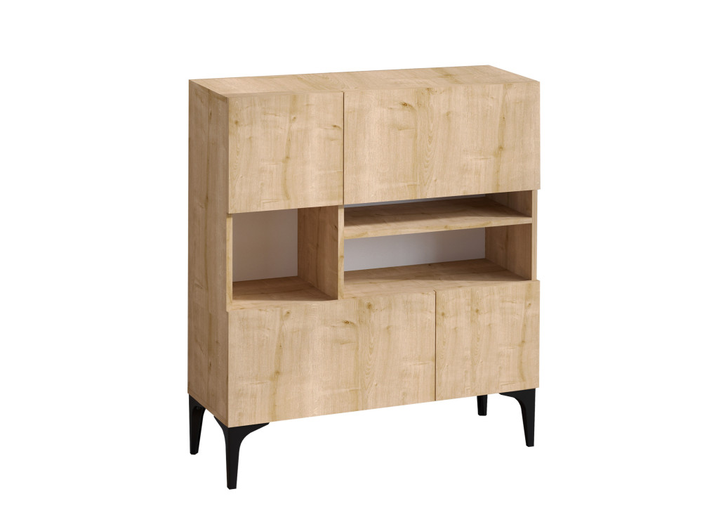 Houten buffetkast "Krista" - 100 x 35 x 125 cm - Saffier Eik