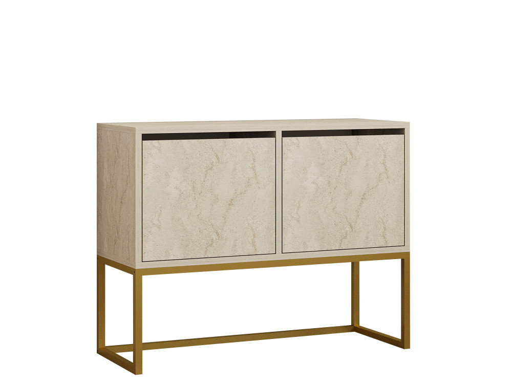 Houten dressoir "Zermat" - 90 x 34 x 70 cm - Travertin
