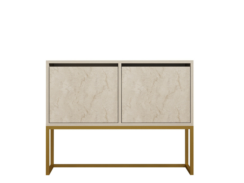 Houten dressoir "Zermat" - 90 x 34 x 70 cm - Travertin