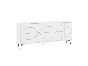 Houten buffetkast "Dune" - 184 x 35 x 77 cm - Wit