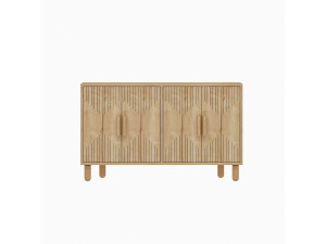 Houten buffetkast "Roger" - 120 x 29 x 73 cm - Saffier Eik