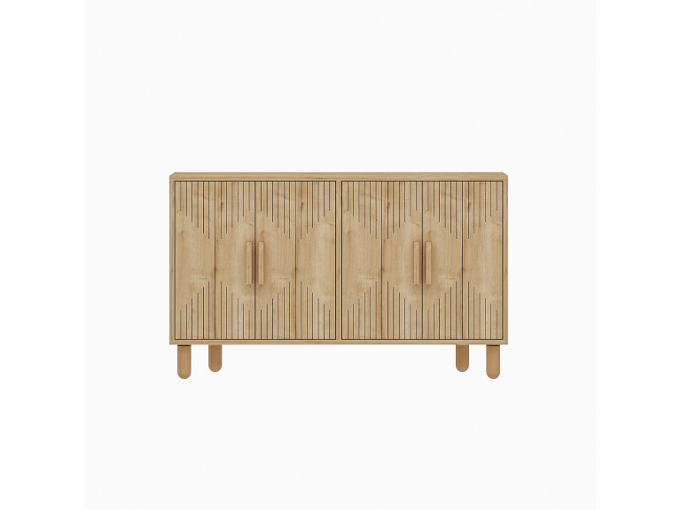Houten buffetkast "Roger" - 120 x 29 x 73 cm - Saffier Eik