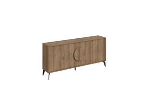 Houten dressoir "Gora Wide" - 180 x 36 x 82 cm - Bruin