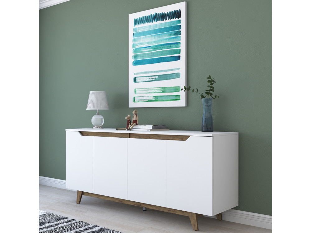 Houten buffetkast "Gondol" - 180 x 45 x 79 cm - Wit