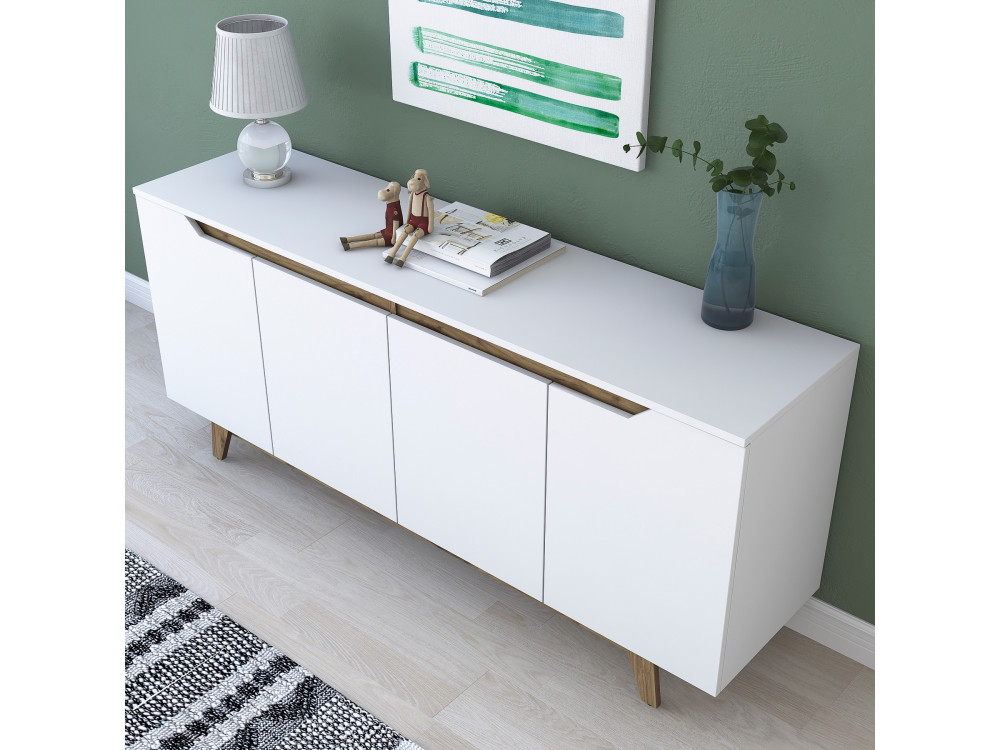 Houten buffetkast "Gondol" - 180 x 45 x 79 cm - Wit
