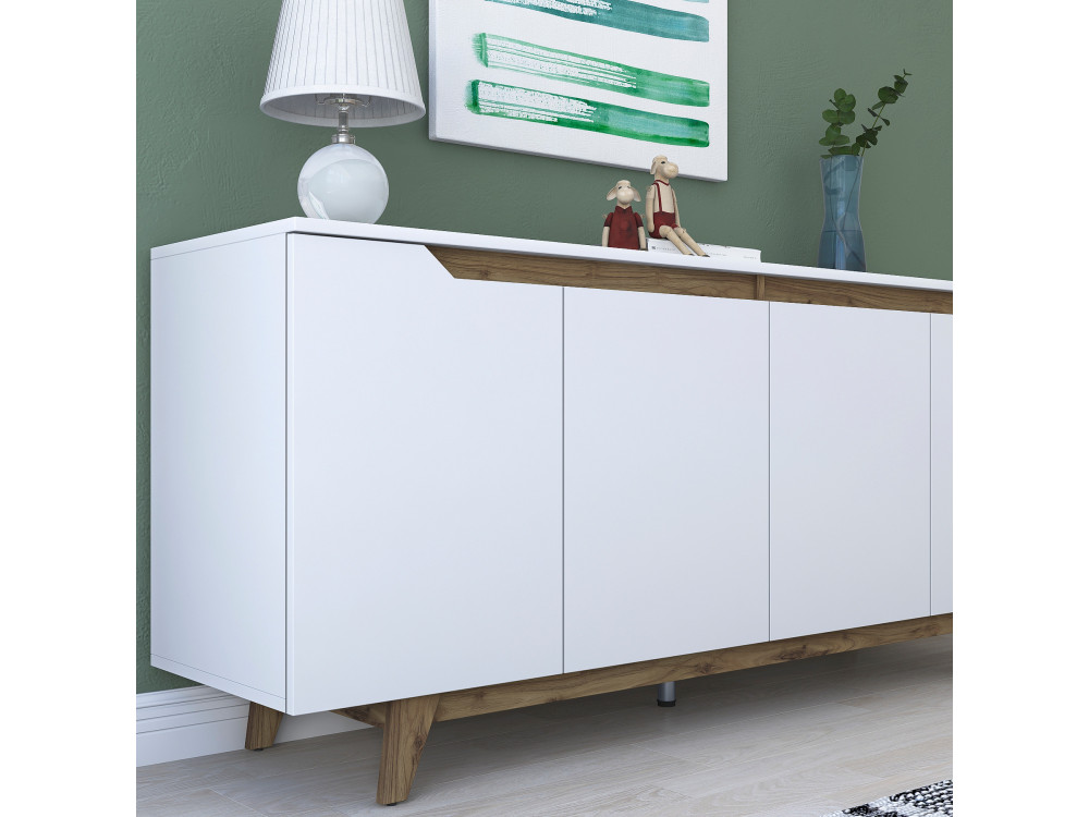Houten buffetkast "Gondol" - 180 x 45 x 79 cm - Wit