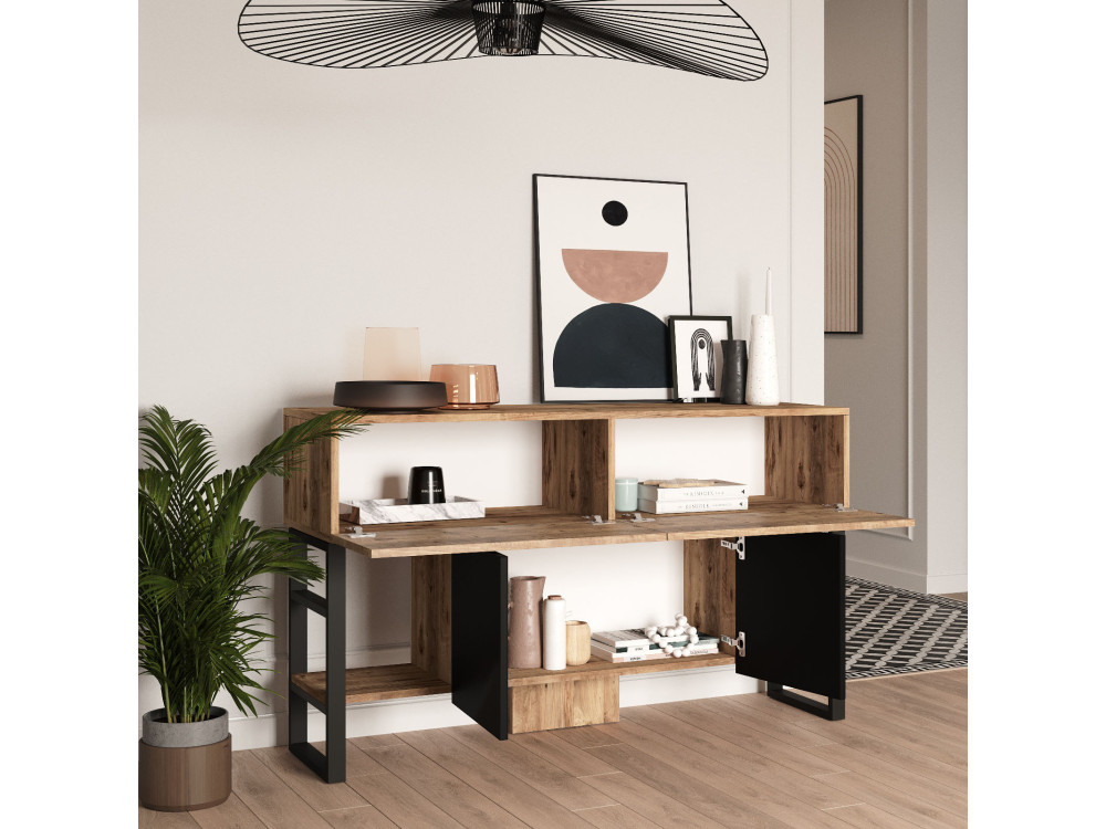 Houten dressoir "Mel" - 140 x 43 x 84 cm - Beige