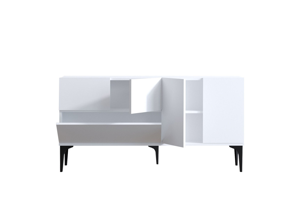 Houten buffetkast "Ginny" - 150 x 35 x 75 cm - Wit