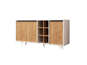 Houten dressoir "Prava" - 140 x 40 x 86 cm - Bruin