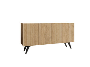 Houten dressoir "Pekin" - 150 x 40 x 76 cm - Bruin