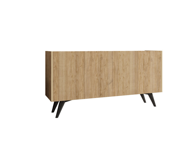 Houten dressoir "Pekin" - 150 x 40 x 76 cm - Bruin