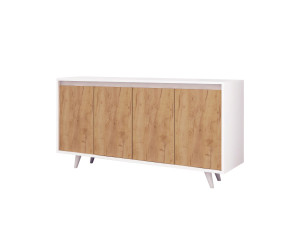 Houten buffetkast "Nossa" - 140 x 40 x 86 cm - Bruin