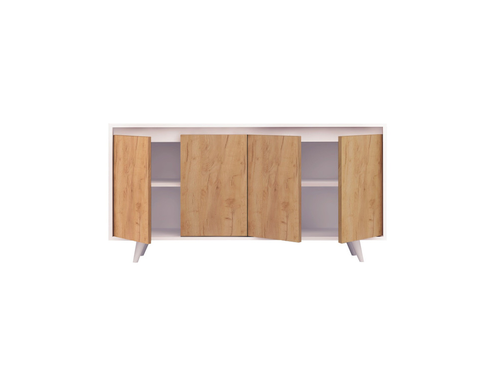 Houten buffetkast "Nossa" - 140 x 40 x 86 cm - Bruin