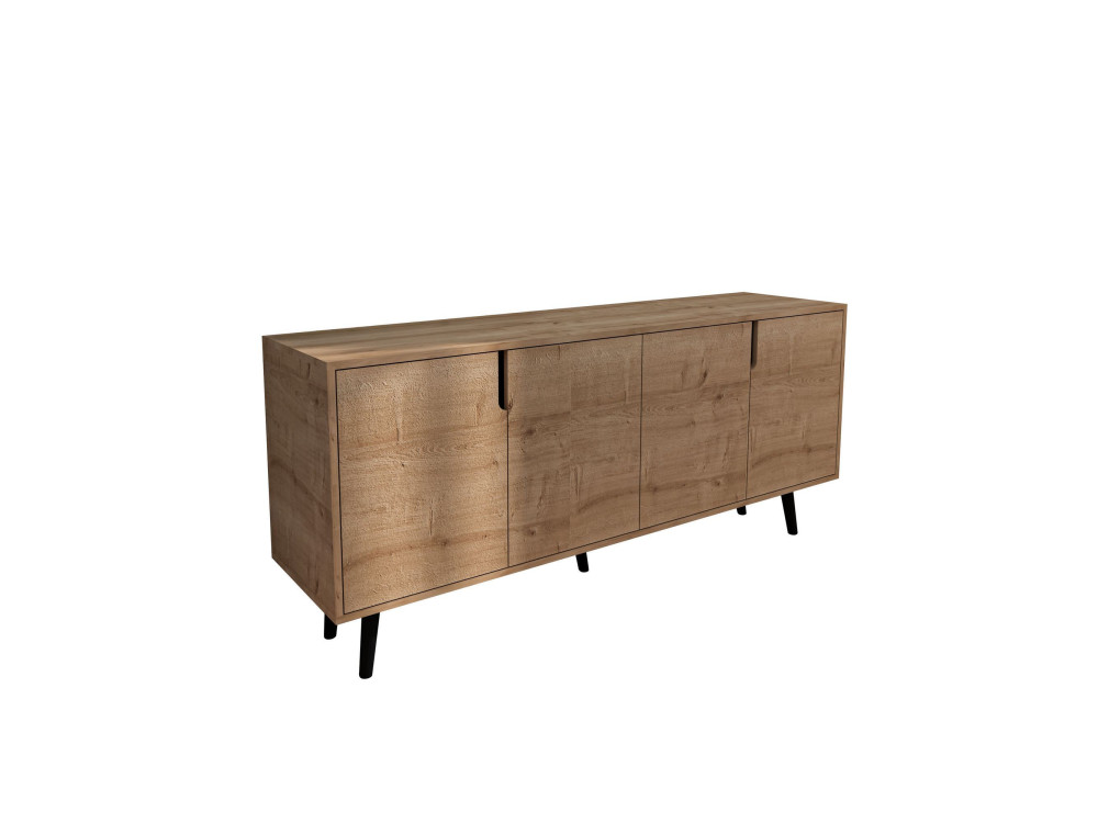 Houten dressoir "Latina" - 180 x 45 x 80 cm - Lichtbruin