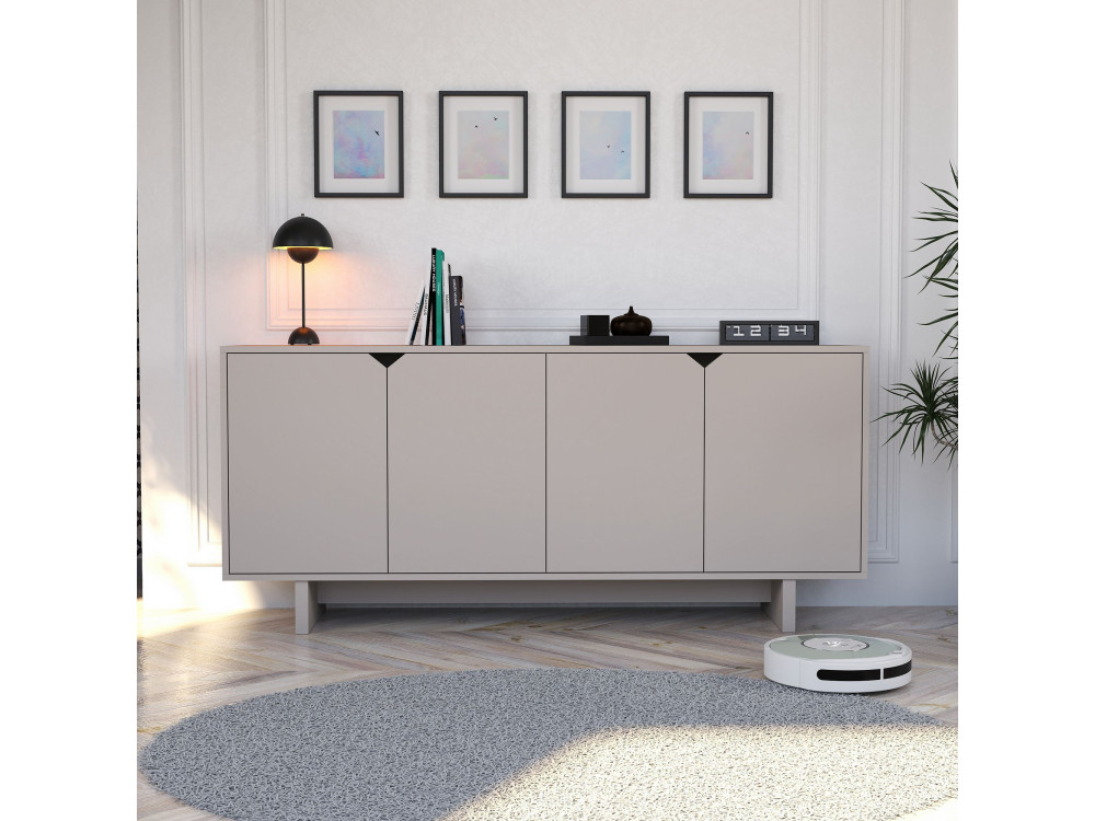 Houten dressoir "Oz" - 180 x 40 x 81 cm - Beige