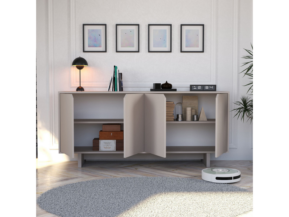 Houten dressoir "Oz" - 180 x 40 x 81 cm - Beige