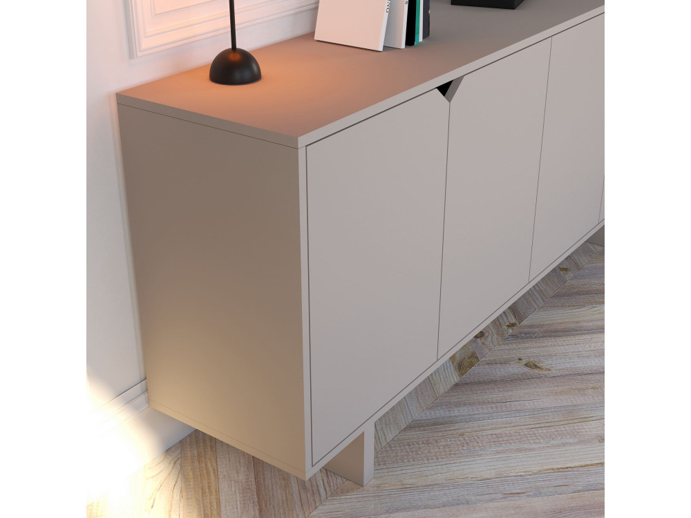 Houten dressoir "Oz" - 180 x 40 x 81 cm - Beige