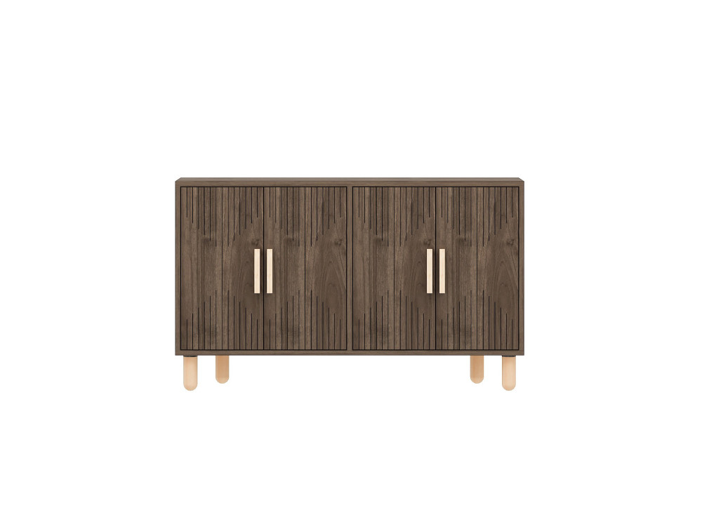 Houten dressoir "Roger" - 120 x 30 x 74 cm - Bruin