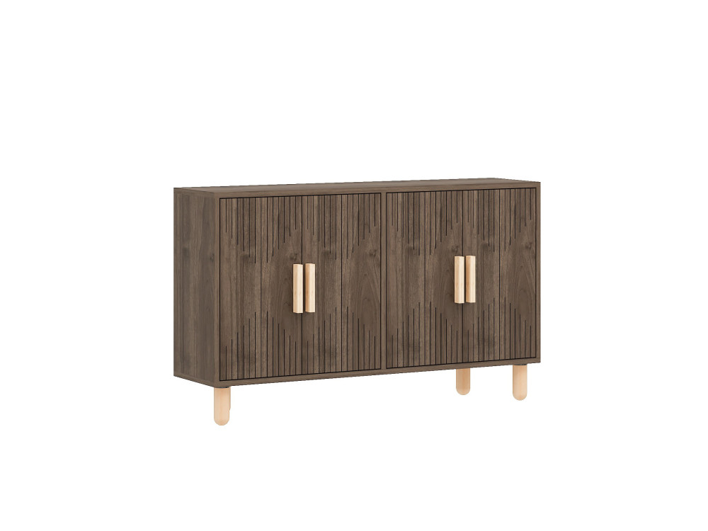 Houten dressoir "Roger" - 120 x 30 x 74 cm - Bruin