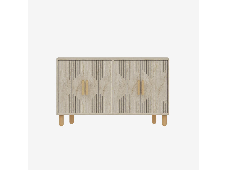 Houten dressoir "Roger" - 120 x 30 x 74 cm - Travertin