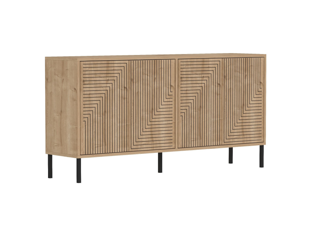 Houten buffetkast "Evolet" - 150 x 36 x 75 cm - Beige