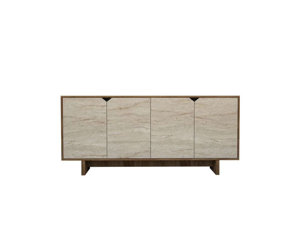 Houten dressoir "Istemi" - 180 x 40 x 81 cm - Travertijn