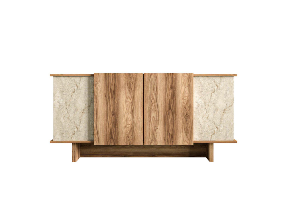 Houten dressoir Diana - 180 x 40 x 81 cm - Travertin