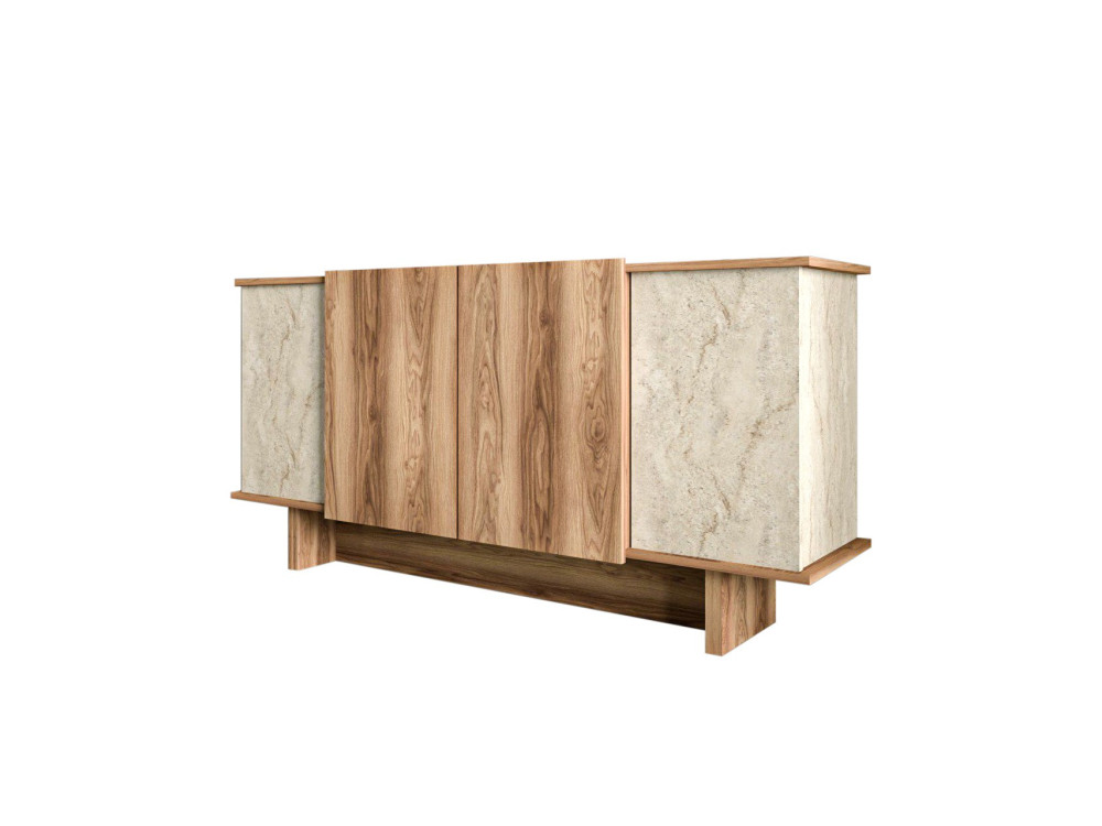 Houten dressoir Diana - 180 x 40 x 81 cm - Travertin