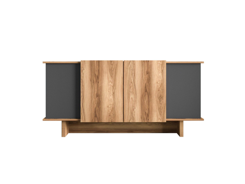 Houten dressoir Diana - 180 x 40 x 81 cm - Antracietgrijs