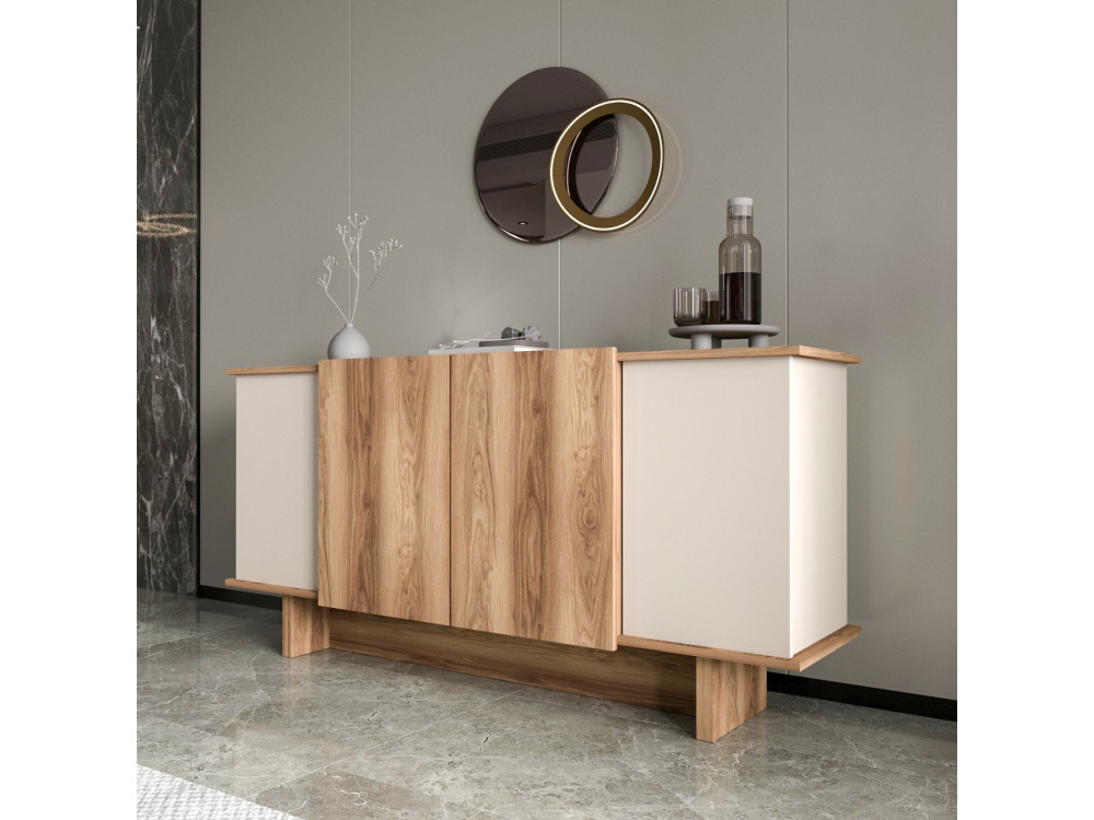 Houten dressoir Diana - 180 x 40 x 81 cm - Beige