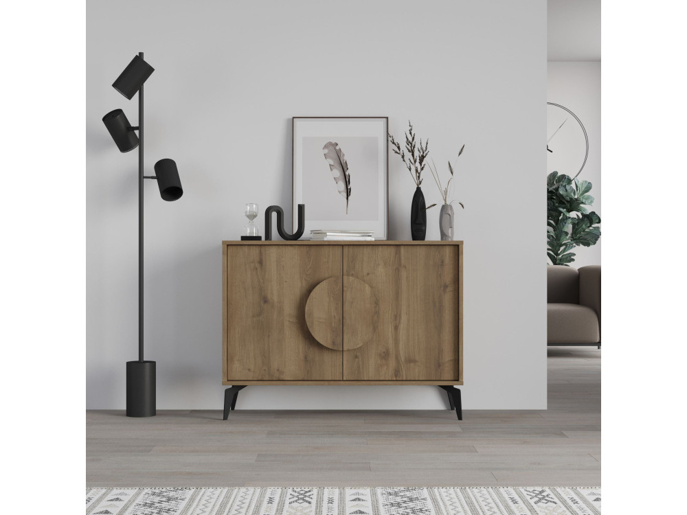 Houten dressoir "Gora" - 110 x 36 x 82 cm - Bruin