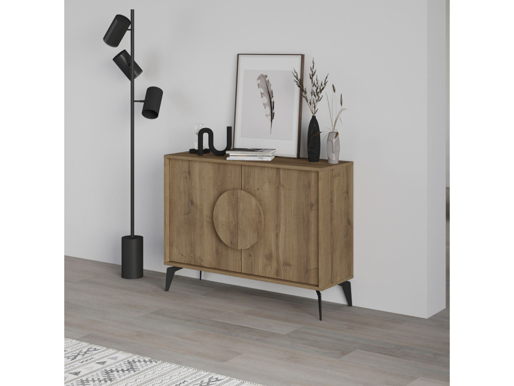 Houten dressoir "Gora" - 110 x 36 x 82 cm - Bruin