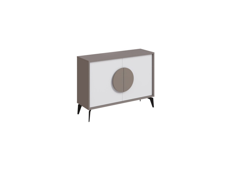 Houten dressoir "Gora" - 110 x 36 x 82 cm - Licht mokkabruin