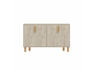 Rodney" houten dressoir - 120 x 30 x 74 cm - Travertin