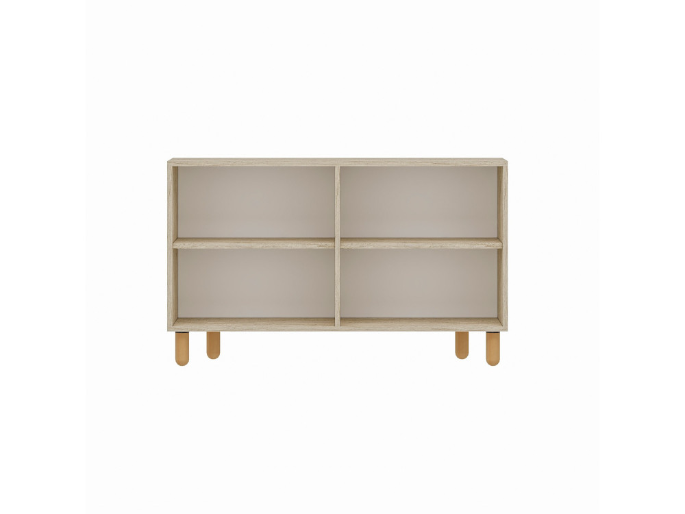 Rodney" houten dressoir - 120 x 30 x 74 cm - Travertin