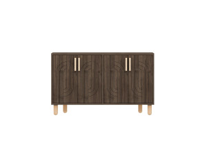 Rodney" houten dressoir - 120 x 30 x 74 cm - Bruin
