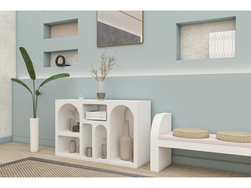Houten dressoir "Liva" - 120 x 37 x 74 cm - Wit
