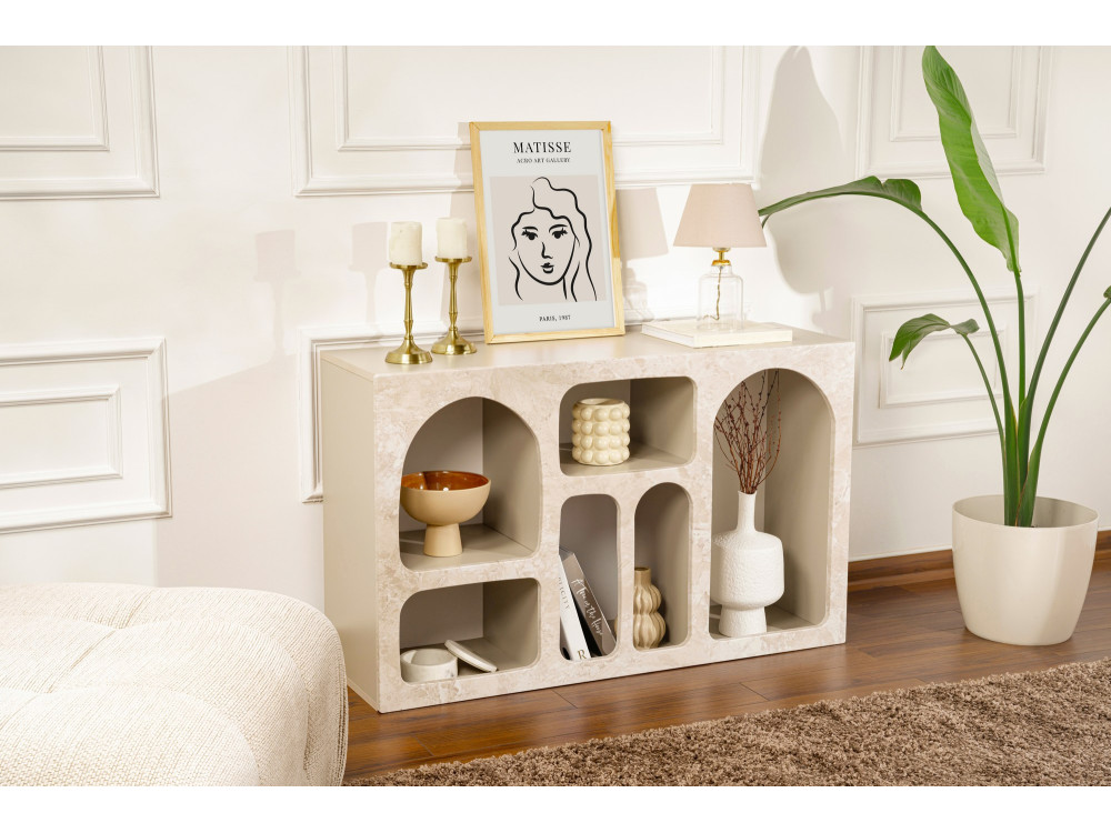 Houten dressoir "Liva" - 120 x 37 x 74 cm - Travertin