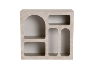 Houten dressoir "Lessa" - 80 x 37 x 74 cm - Travertin