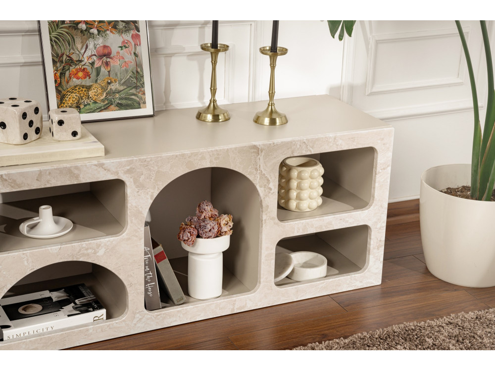 Houten dressoir "Ferlis" - 160 x 40 x 51 cm - Travertin