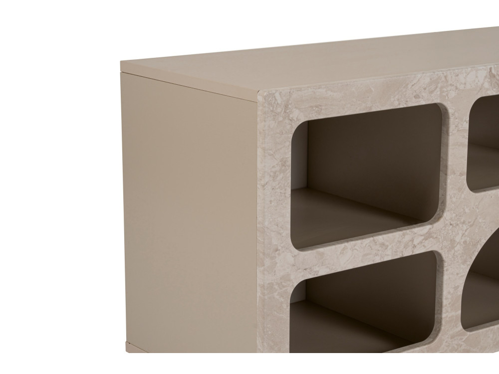 Houten dressoir "Ferlis" - 160 x 40 x 51 cm - Travertin
